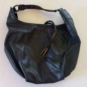 Kenneth Cole leather black hobo bag purse  EUC